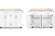 Belleze Baldy Portable Kitchen Island Cart with Wood Top - Second Medium