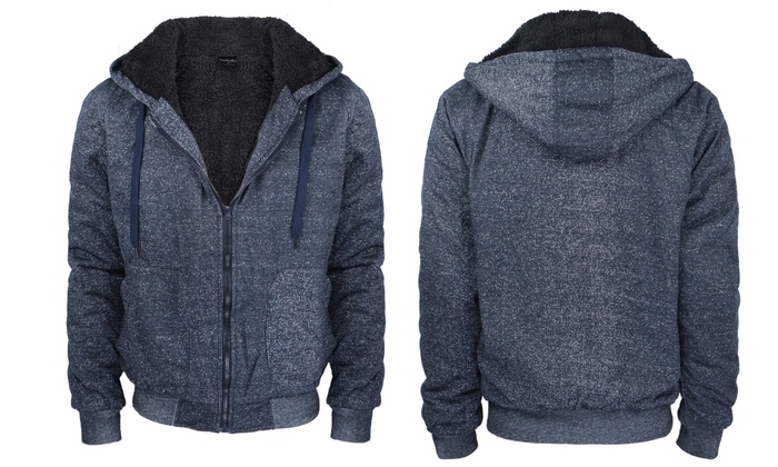 navy blue sherpa hoodie