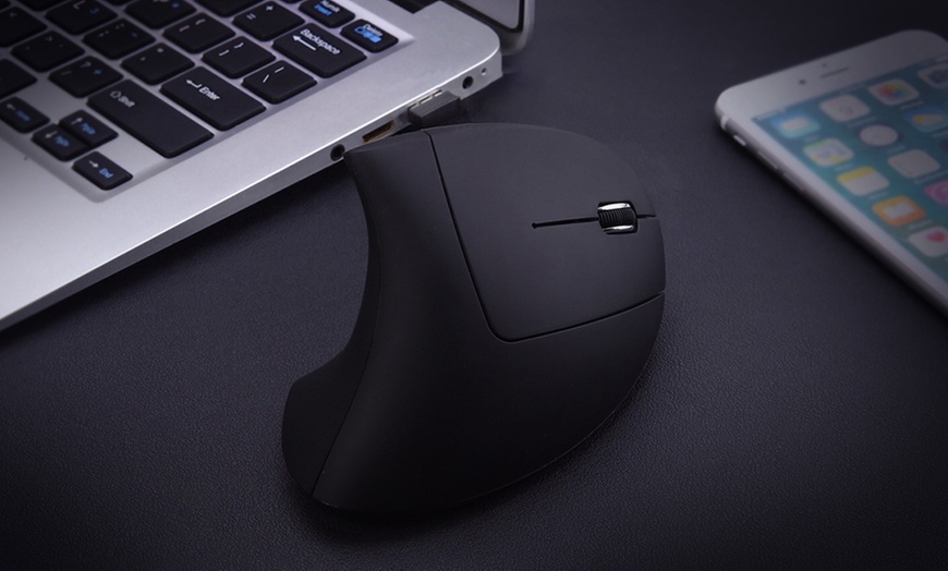 Image 4: Wireless Vertical Optical Mouse