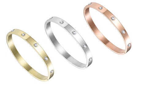 1 o 2 bracciali bangle Philip Jones con cristalli Swarovski® disponibili in 3 colori