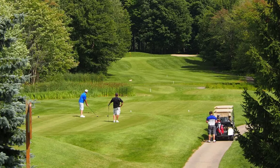 One Round of 18-Hole Golf for Two or Four with Driving Range Tokens at Pike Lake Golf Centre (Up to 50% Off) - Primary Image
