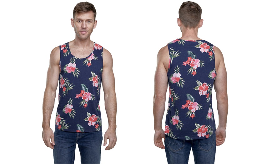 Image 5: Floral Print Men's Tank Top