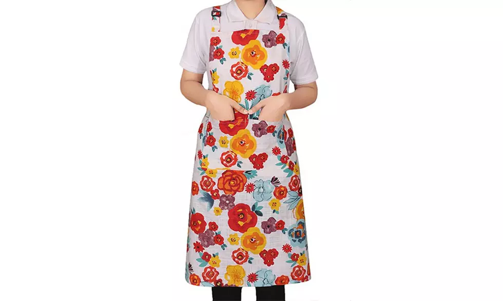 Cotton Bib Apron Adjustable XXL Fit with Pockets and Patterns