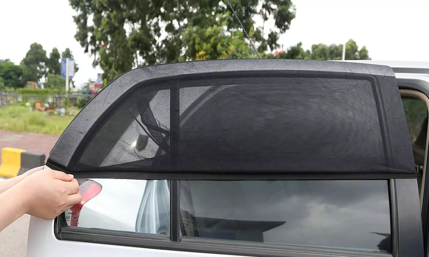 Pare-soleil 2 en 1 voiture, protecteur soleil et moustiquaire ( fixe même fenêtre baissée) - Second Medium