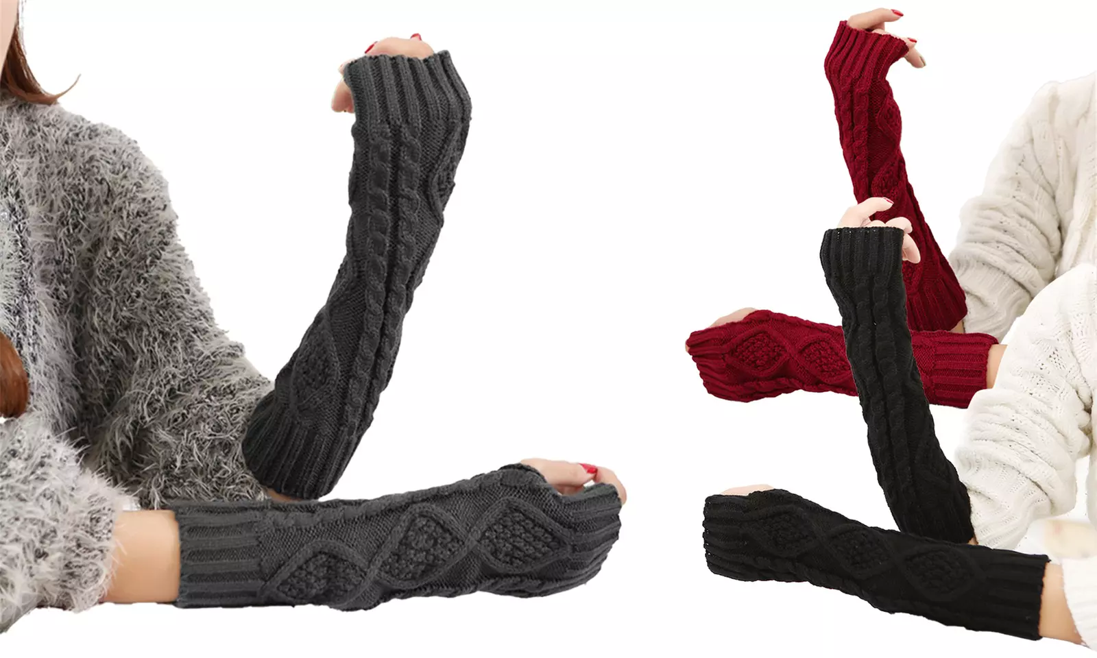Up to Four Pairs of Soft and Stretchy Arm Warmers