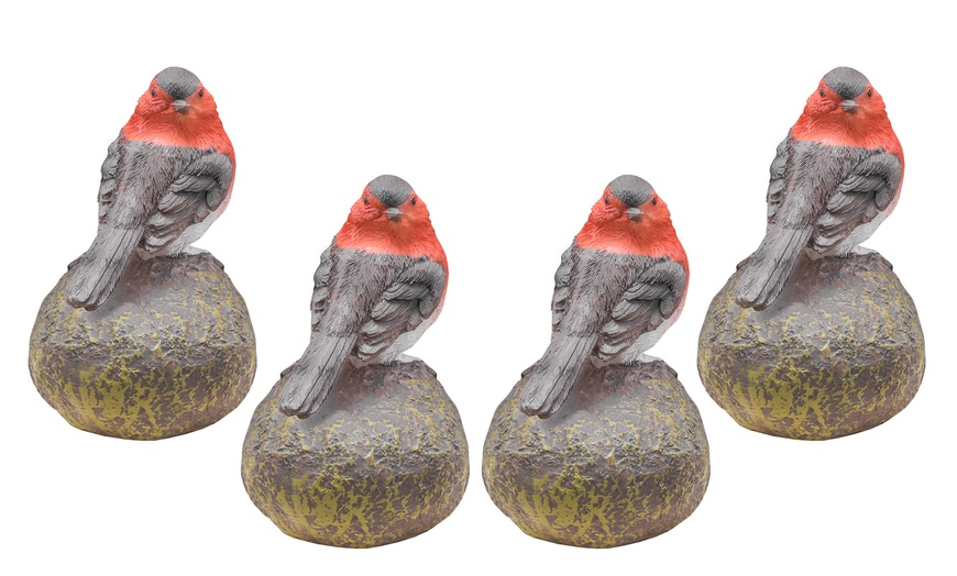 Image 13: One, Two or Four Robin Redbreast Garden Ornaments