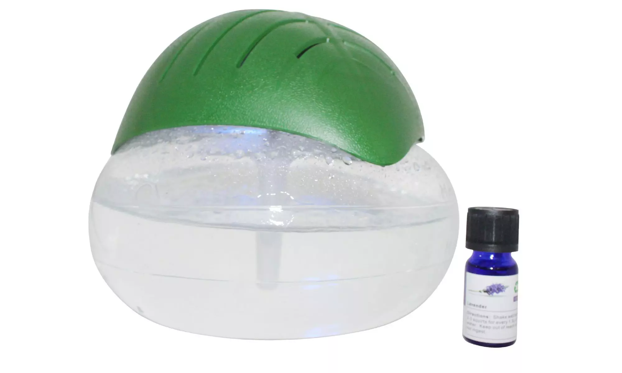 EcoGecko Green Leaf Air Cleaner and Revitalizer Essential Oil Diffuser with Lavender Oil (10ml) - Second Medium