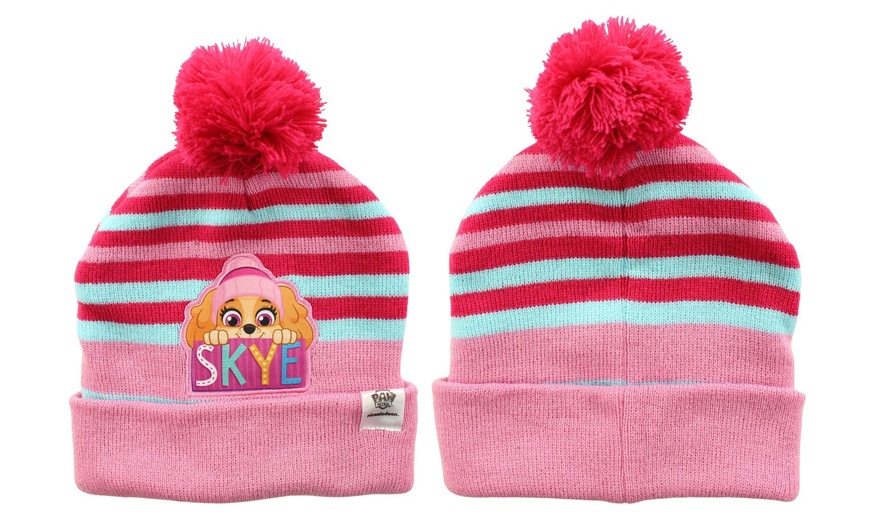 Image 8: Bonnet avec pompon Paw Patrol, Mickey ou Minnie