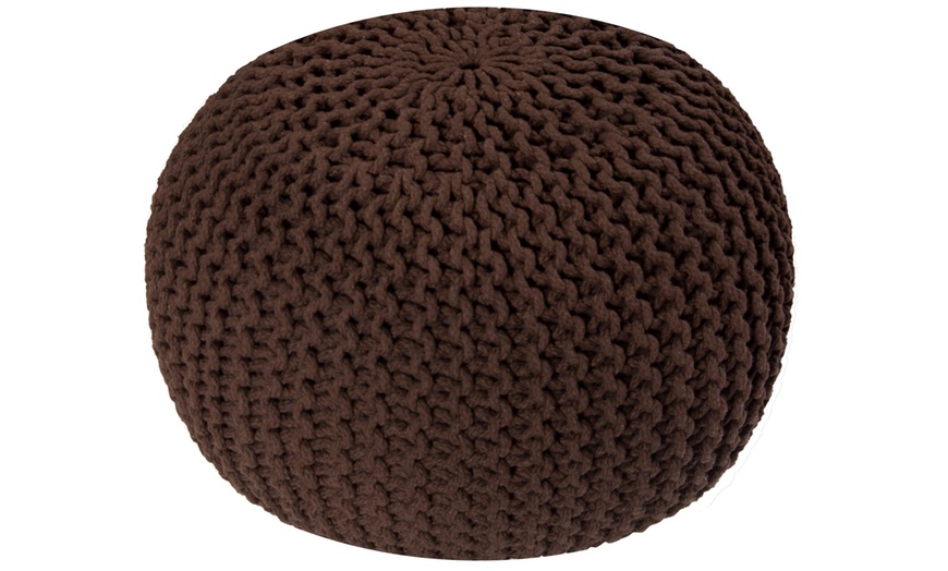 Image 6: Hand-Knitted Pouffe