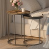 Image 12: HomCom Nesting Side Tables, Space-Saving Design