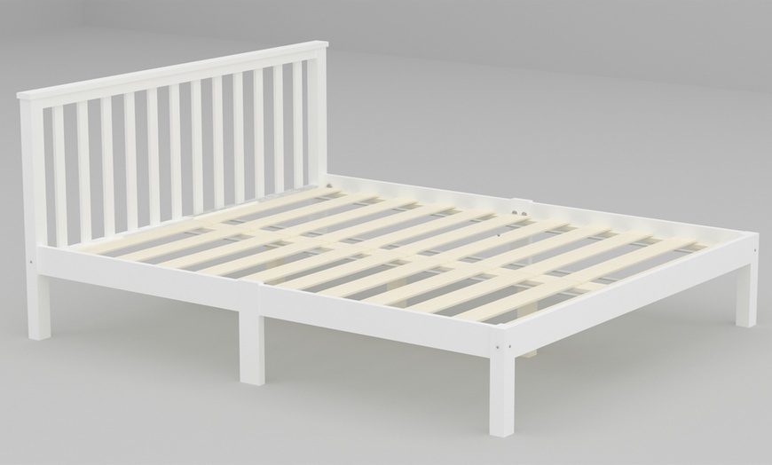 Image 5: King Size Pine Wood Bed Frame