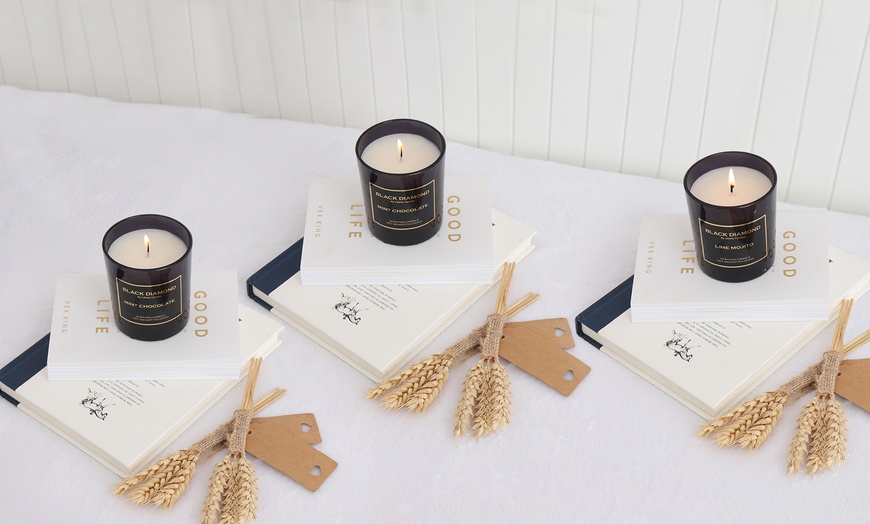 Image 1: Three-Piece Liberty Candles Black Diamond Collection