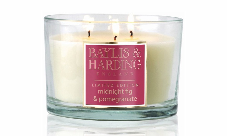 Image 7: Baylis and Harding 3-Wick Candle