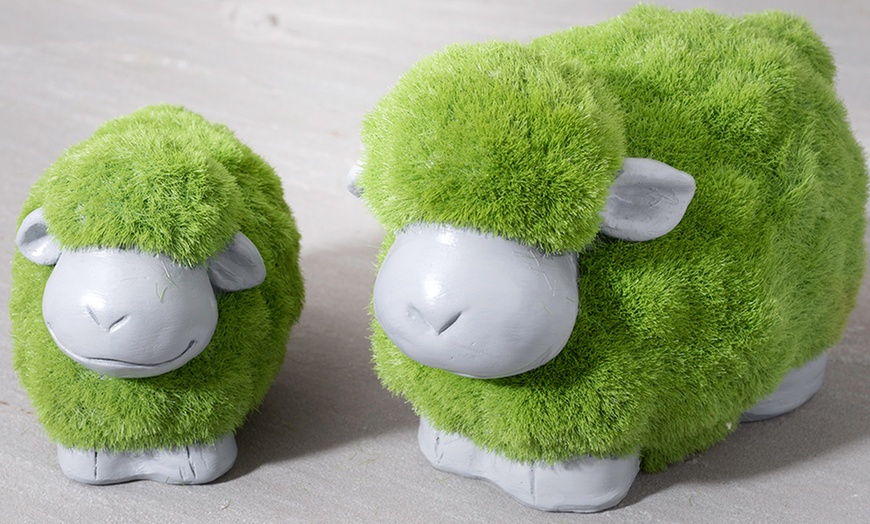 Image 2: Two, Four or Eight Two-Piece Garden Sheep Statue Sets