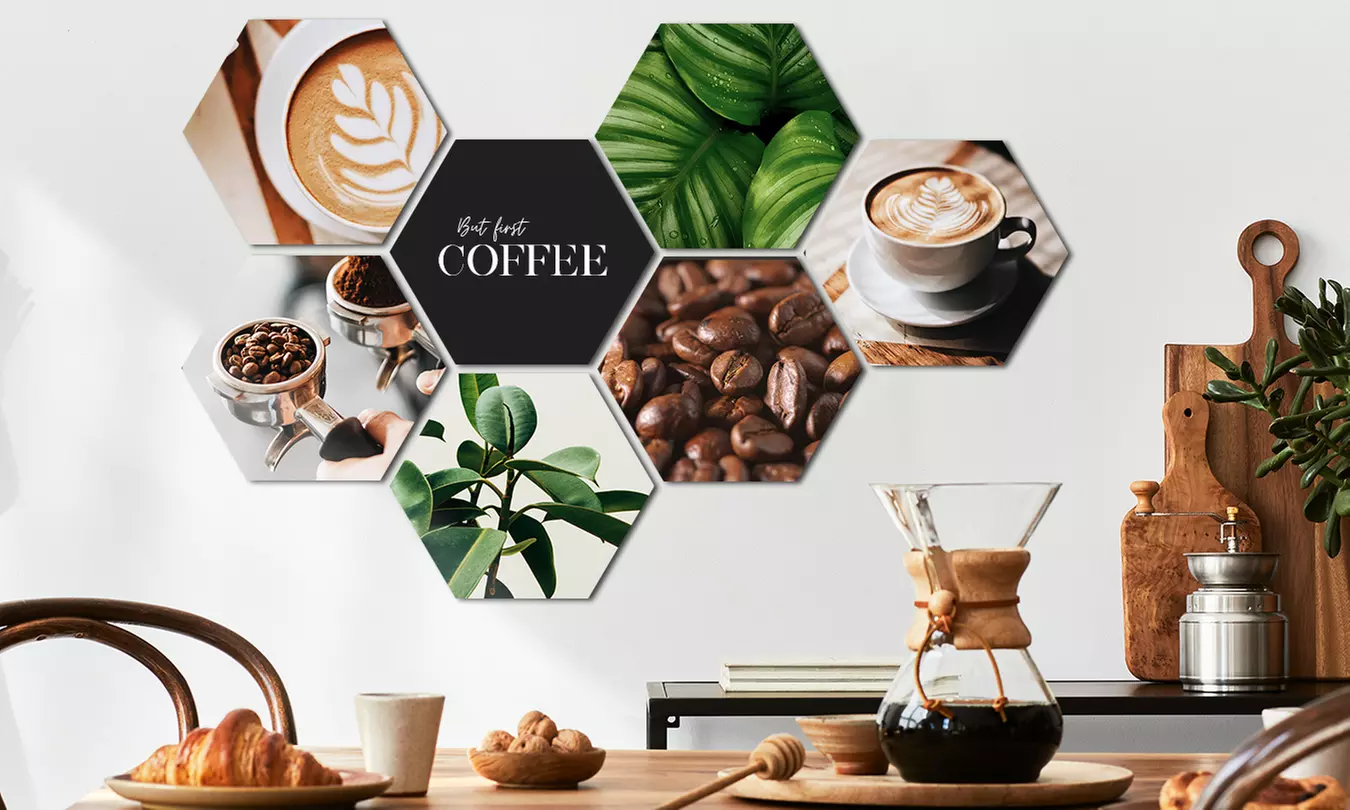 Personalisierbare Hexagon-Fotos als Set in verschiedenen Größen