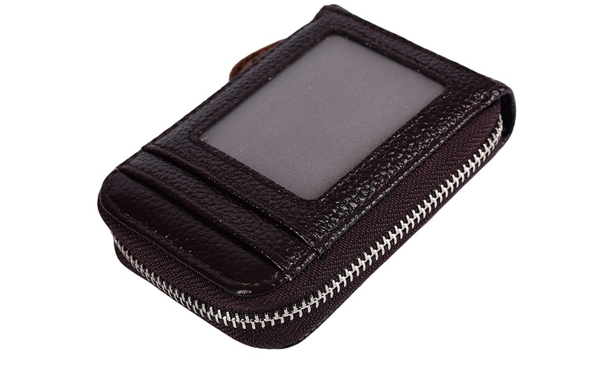 Image 9: Leather RFID Card Cash Wallet