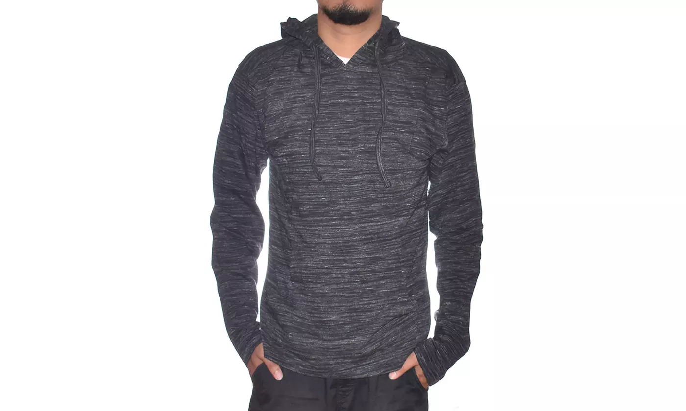 BlackJack Men's Lightweight SpaceDye Hoodie (Sizes S, M, 3XL, 4XL) - Second Medium