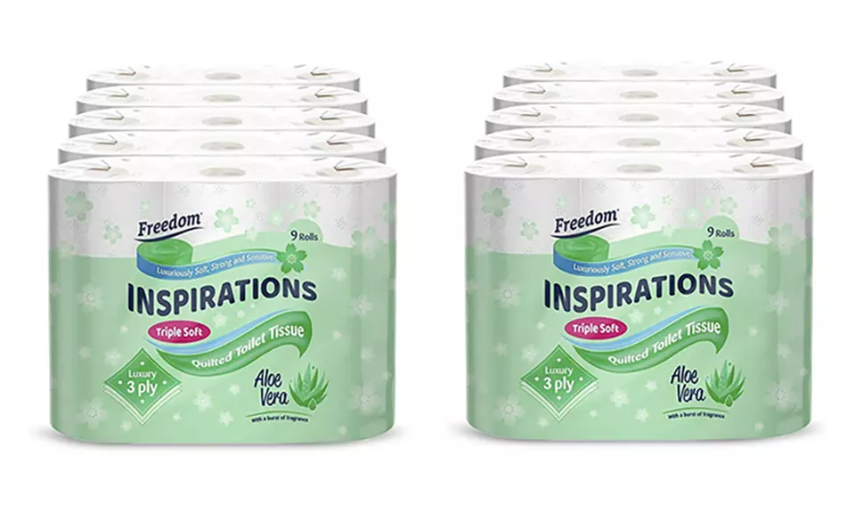 45, 90 or 135 Rolls of Freedom Three-Ply Toilet Paper