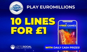 Grab 10 Euromillion lines for £1 