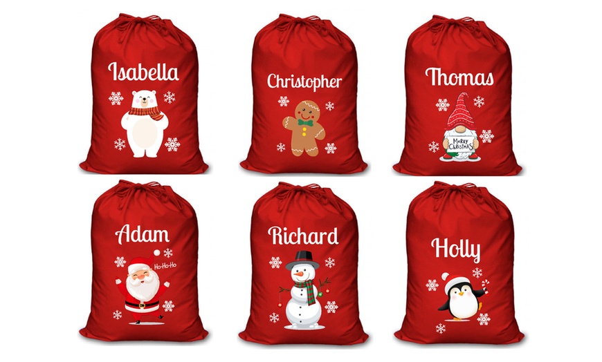 Image 4: Personalized Red Christmas Santa Sack 