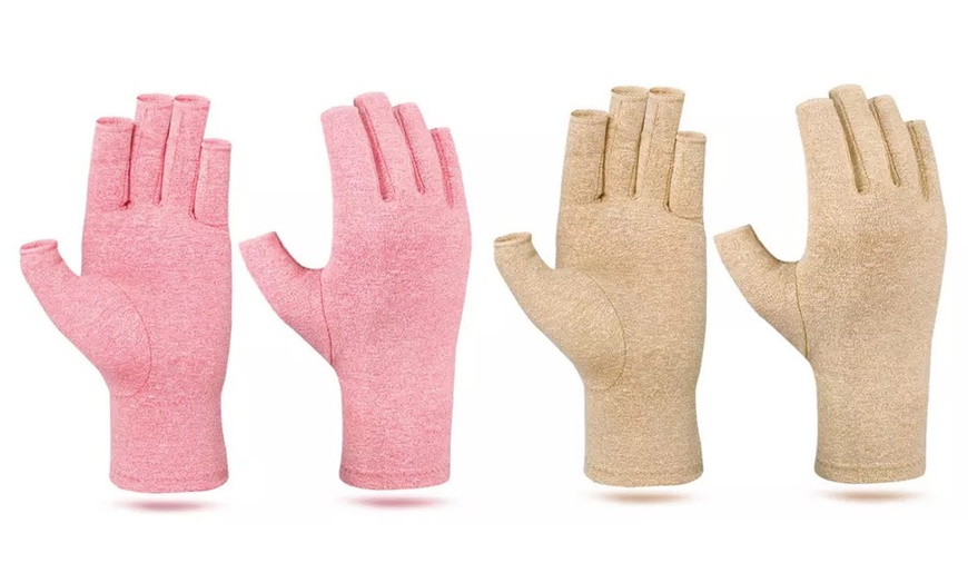 Image 12: Fingerlose Kompressions-Handschuhe