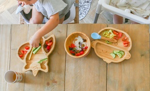 Tiny Dining Animal Bamboo Plate Set