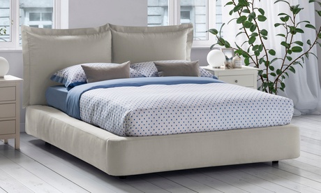 Letto matrimoniale con contenitore e doppio telaio Venezia Made in Italy disponibile in 3 colori