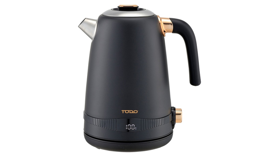 Image 4: TODO 1.7L Electric Cordless Kettle Stainless Steel/ Led Water Jug