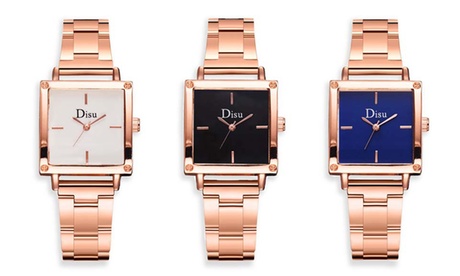 Elegante reloj cuadrado para mujereres Disu