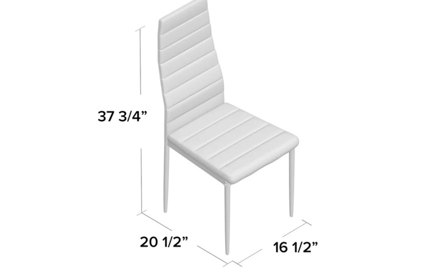Image 8: Living And Home Limited Faux Leather Dining Chairs
