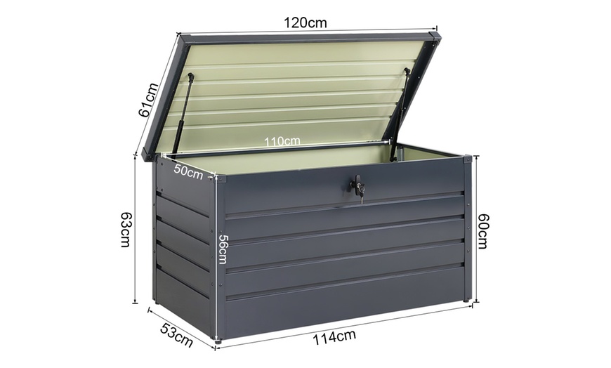 Image 14: 350L Lockable Outdoor Steel Storage Box