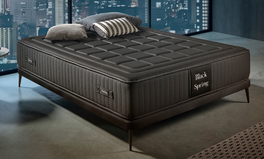 Image 1: Taschenfederkern- und Memory-Schaum-Matratze „King Spring Black“