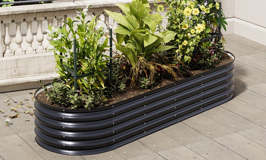 Image 3: 240cm Steel Raised Garden Bed in Various Colours