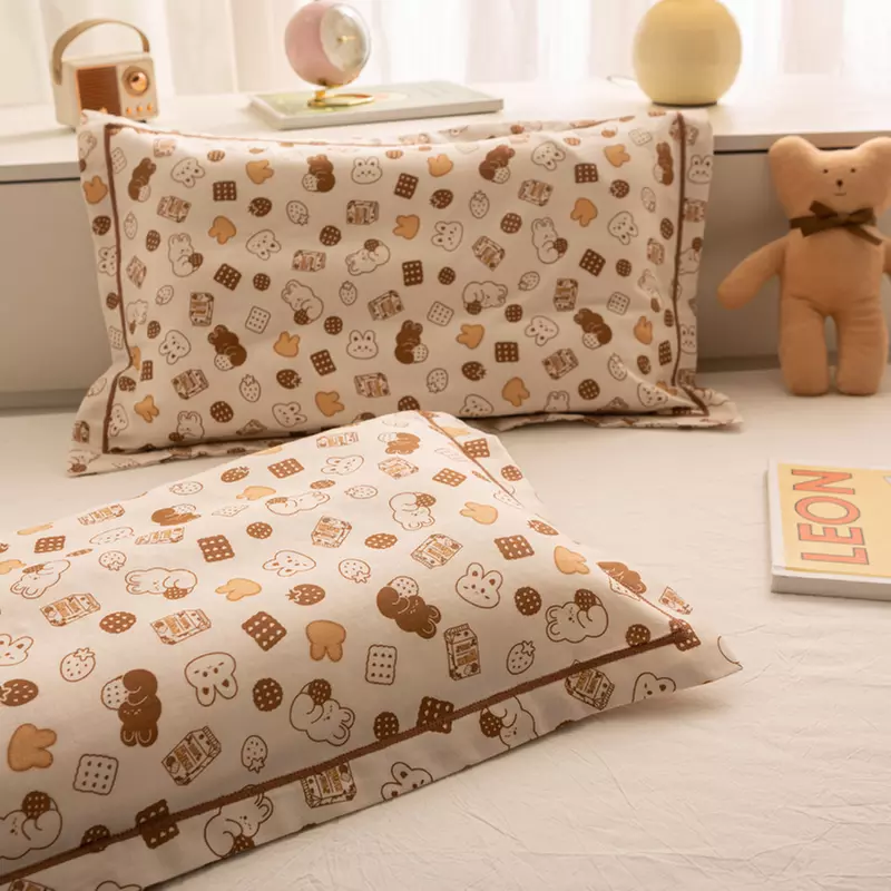 Breathable Pure Cotton Kids Pillowcase Pair