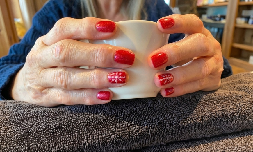Image 2: Manicure & Pedicure + Scalp or Leg Massage Add-Ons and Gel Removal