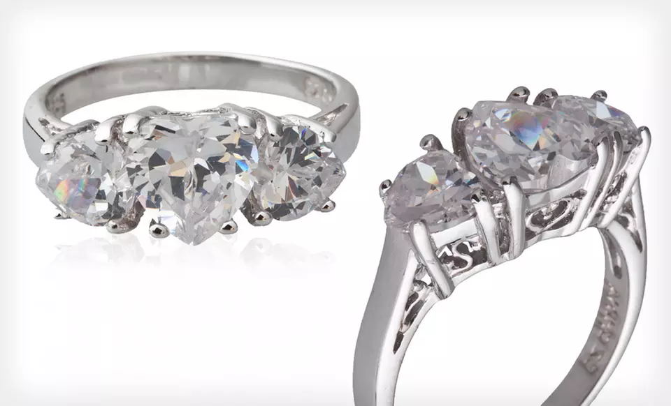 Cubic-Zirconia Bands and Rings (Up to 81% Off). Five Options Available. Free Shipping and Free Returns. - Primary Image