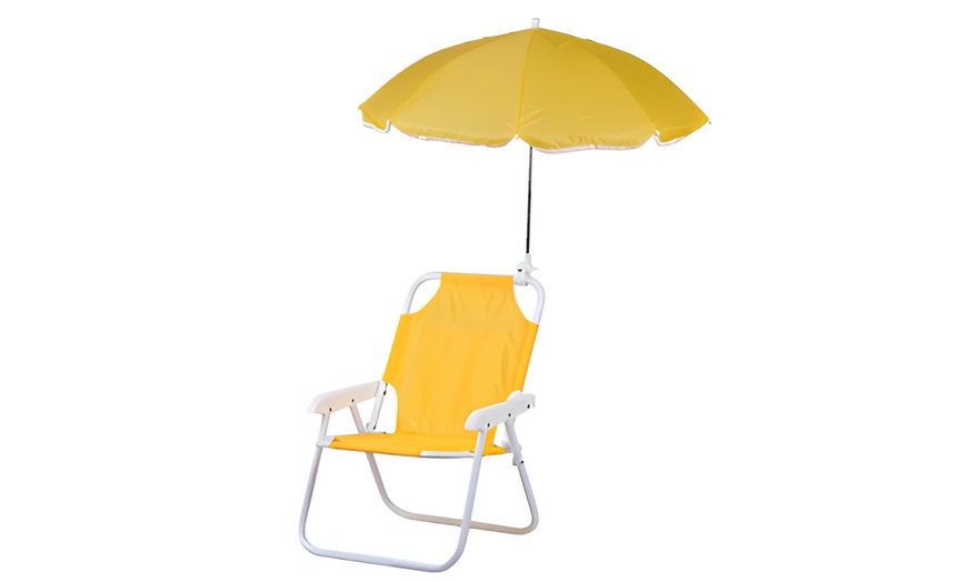 Image 4: Silla plegable para niños con sombrilla ajustable
