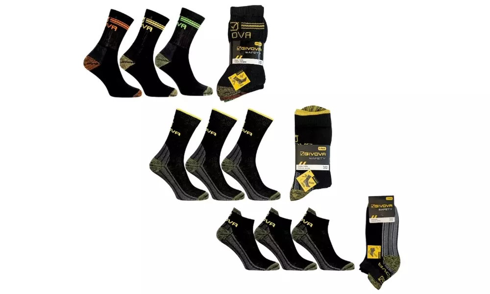 6 o 9 calze protettive da lavoro Givova