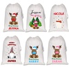 Image 3: Add Christmas Cheer with Personalized White Santa Sacks