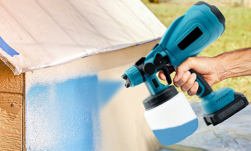 Image 3: Pistola pulverizadora inalámbrica para pintura