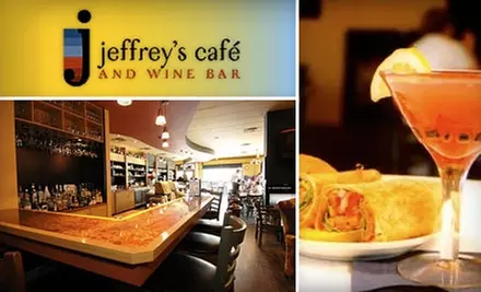 $10 for $20 Worth of Casual Cuisine and Drinks at Jeffrey's Café & Wine Bar - Primary Image