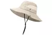 Mens Sun Hat Bucket Fishing Hiking Cap Wide Brim UV Protection Hat - Second Medium