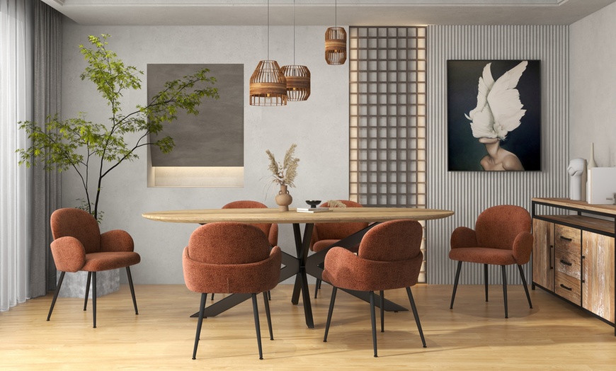 Image 19: Lot de 2 fauteuils de table "Alicia" en tissu Cozy de Doosense 