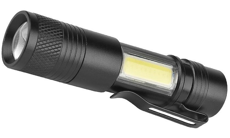 Image 2: Mini Cree Flashlight Torch Cob