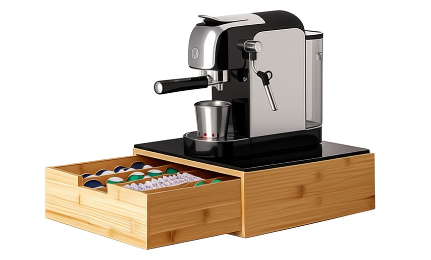 Image 4: Cassetto portacapsule in bambù naturale