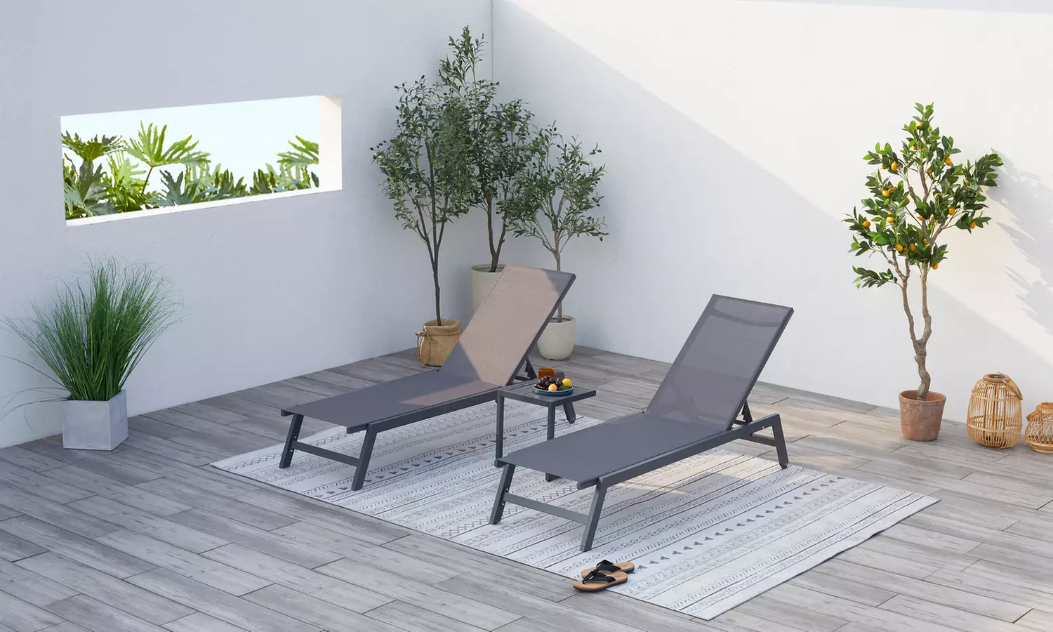 Lot de 2 transats Côté Lounge