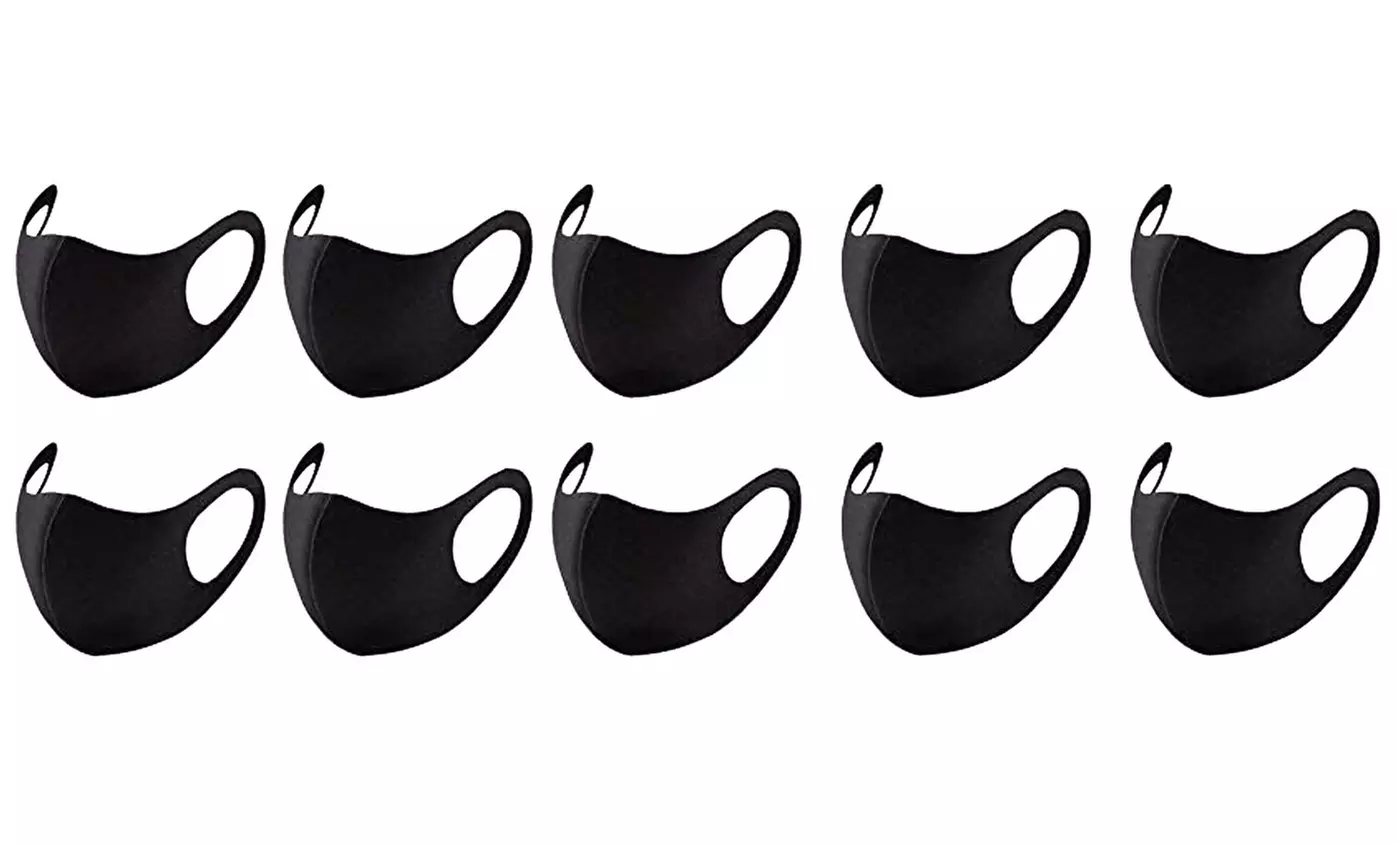 Unisex Non-Medical Reusable Cotton Face Masks (5- or 10-Pack) - Second Medium