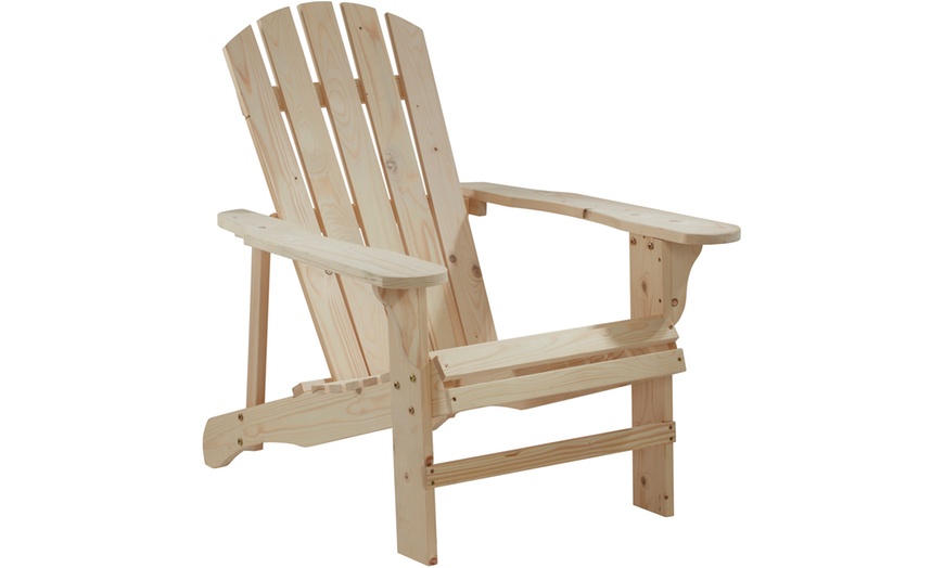 Image 2: One or Two Wooden Adirondack Garden Chairs