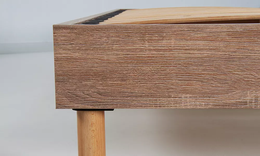 Sommier en bois avec bi-lattes, lattes flexibles, Maison Aubertin