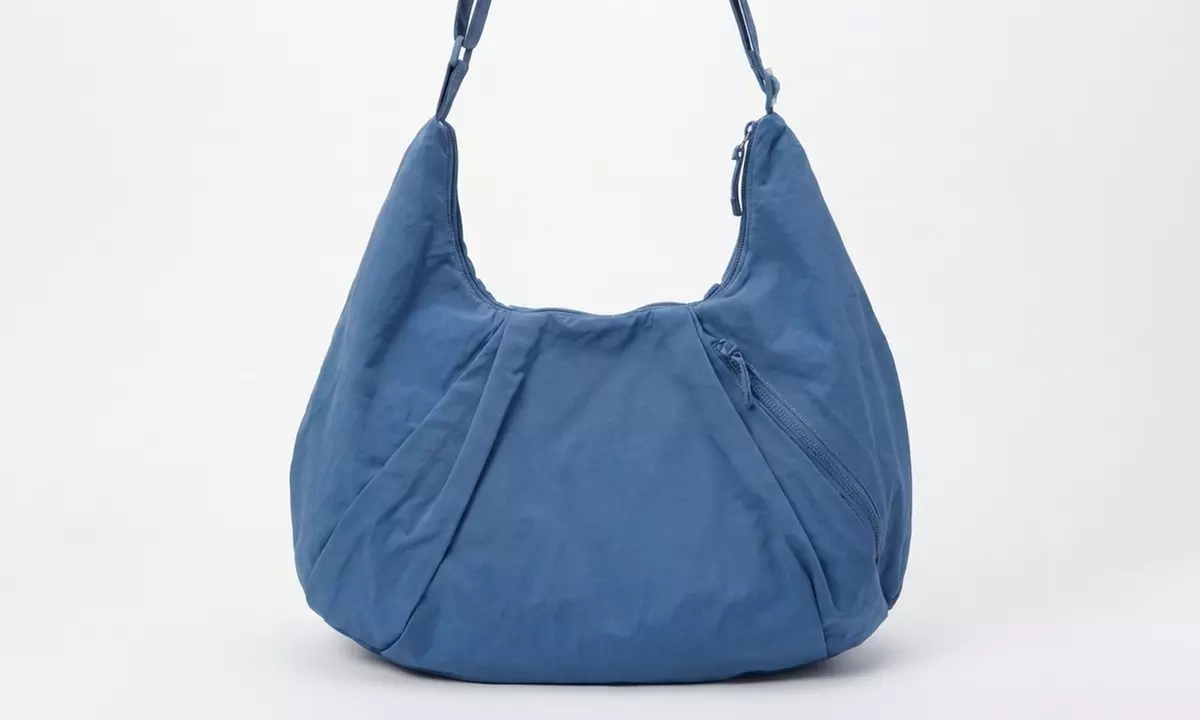 Nylon Crescent Crossbody Bag with Adjustable Strap for Women